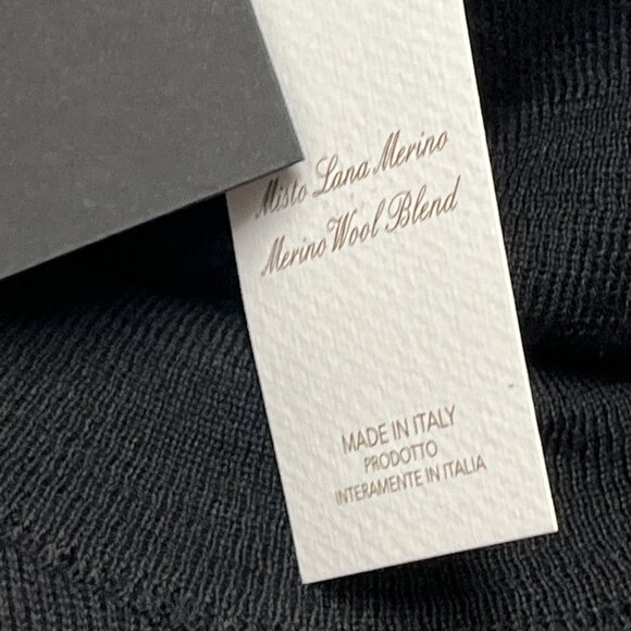 Bartolini Sweater Womens L Black Merino Wool Blend Turtleneck Old Money Preppy - Picture 6 of 9